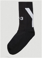 Y-3 - High-Top Logo Socks in Black