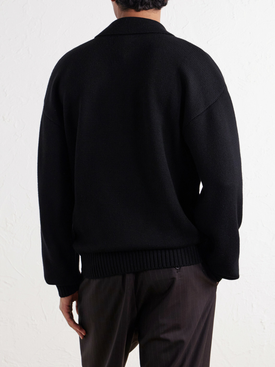 Aimé Leon Dore - Merino Wool Polo Sweater - Black