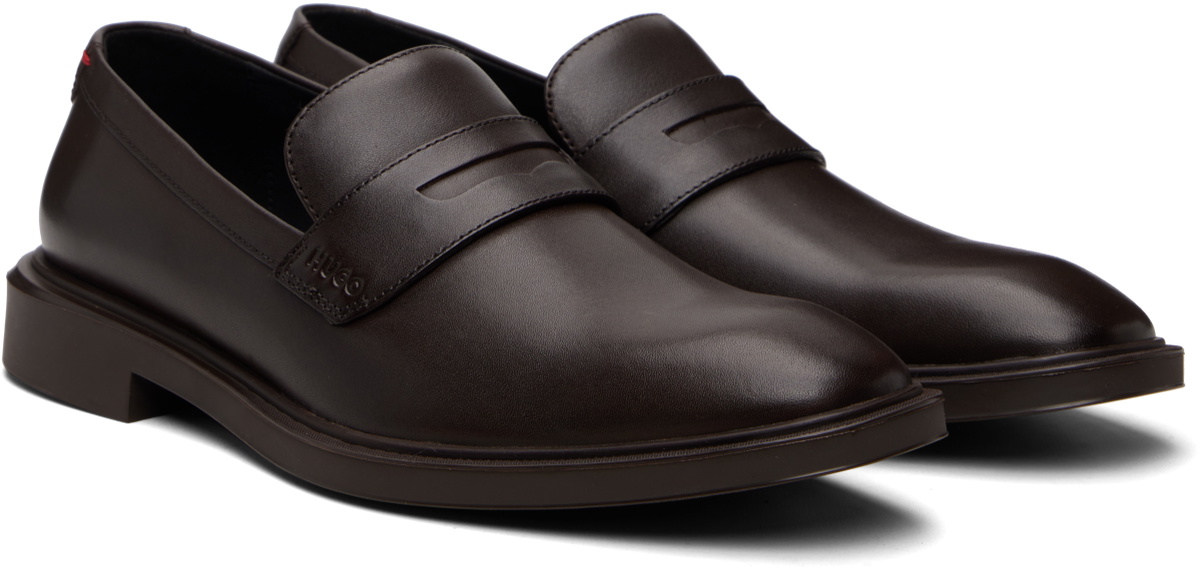 Hugo Brown Penny Trim Loafers