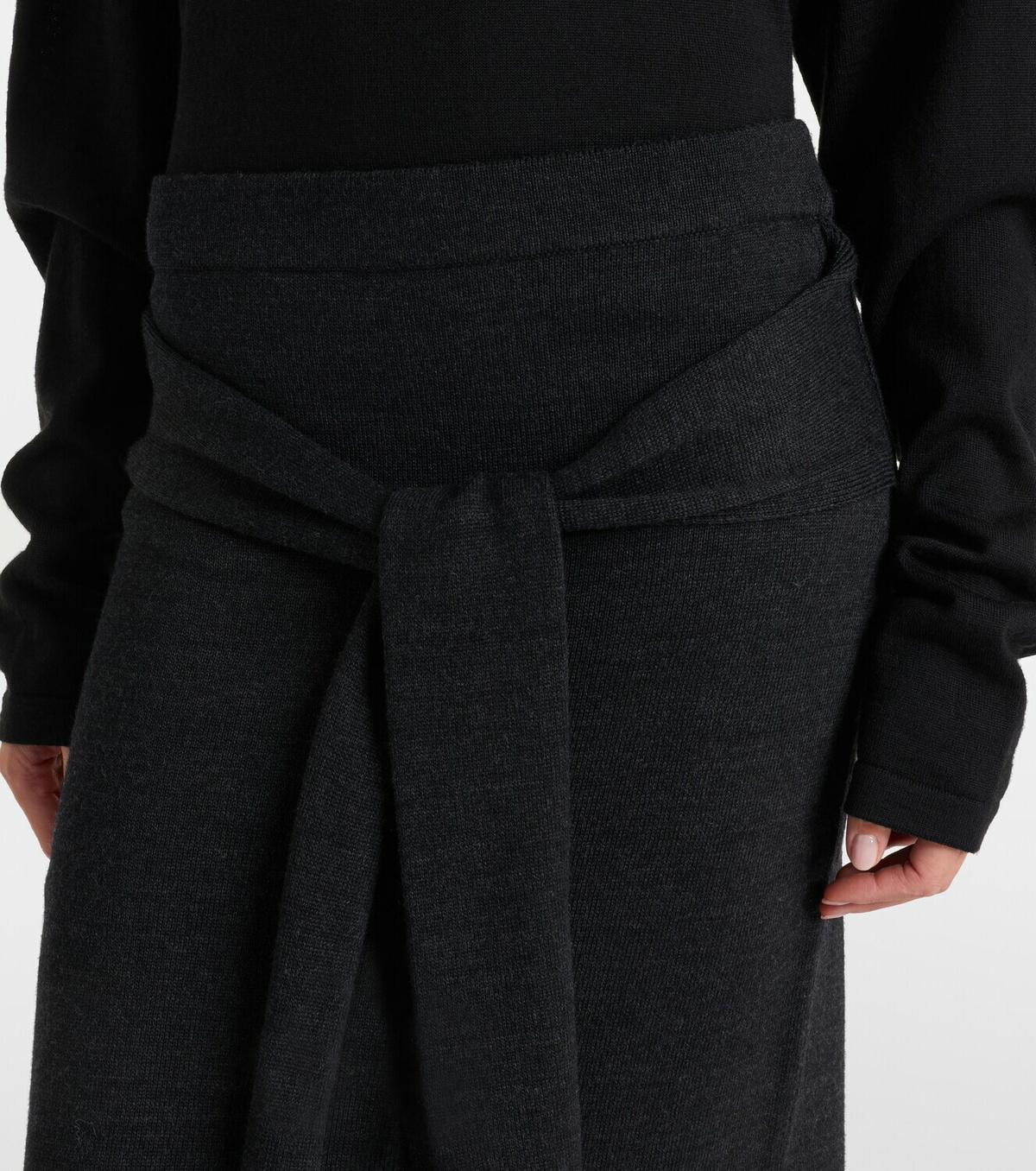 Lemaire Wool-blend midi skirt