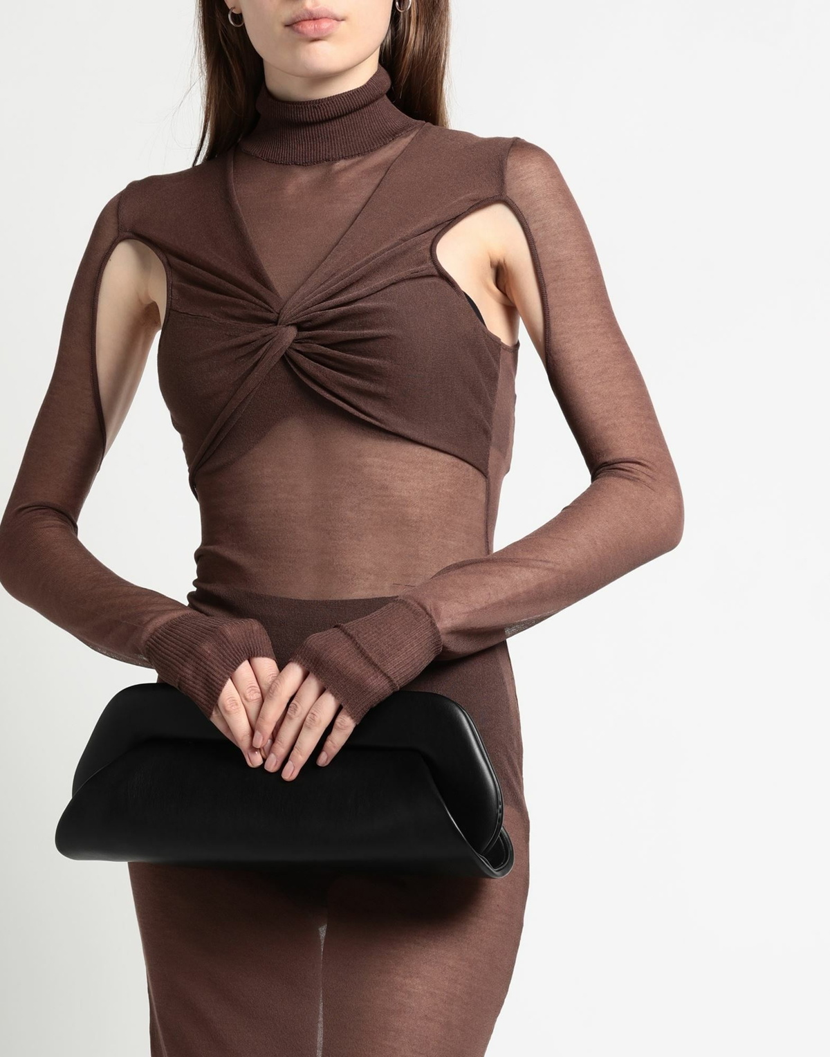 Andreādamo Womens Maxi dress Chocolate in Brown