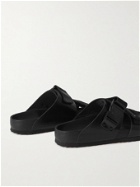 RICK OWENS - Birkenstock Rotterdam Rubber-Trimmed Leather Sandals - Black