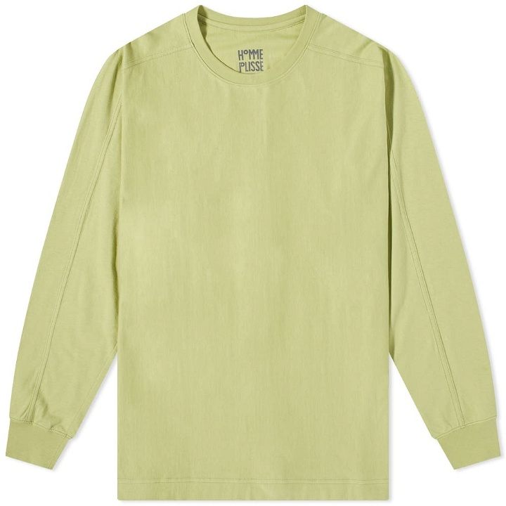 Photo: Homme Plissé Issey Miyake Men's Long Sleeve Release T-Shirt in Moss Green