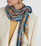 Etro Printed silk scarf
