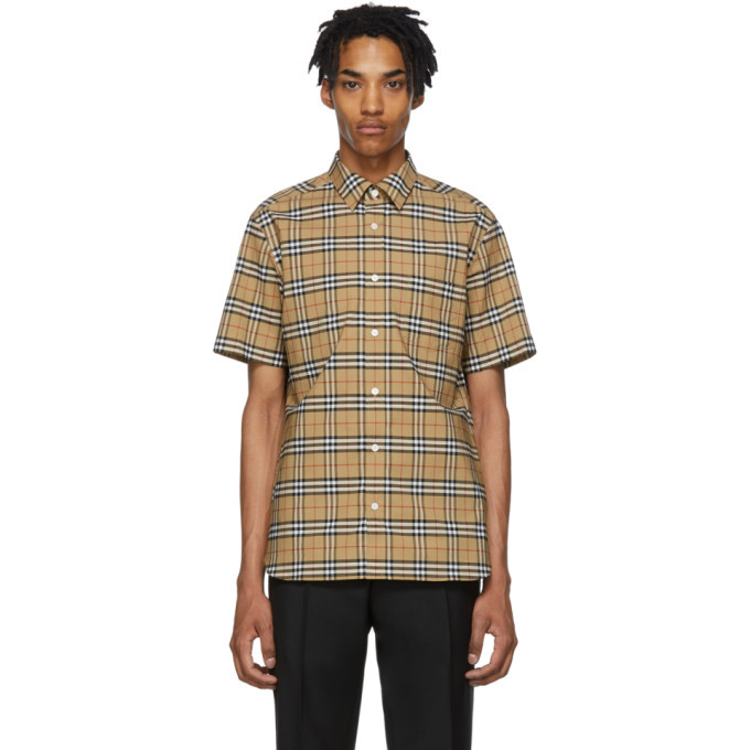 Photo: Burberry Beige Check George Short Sleeve Shirt