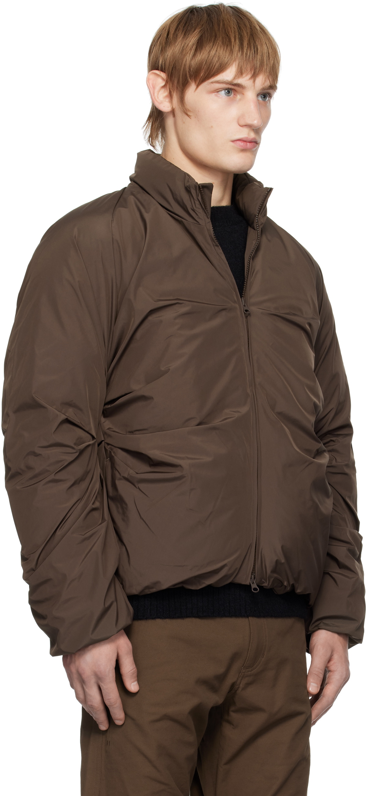 POST ARCHIVE FACTION (PAF) Brown 7.0 Right Down Jacket Post