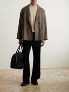 Kaptain Sunshine - Take Easy Double-Breasted Wool-Gabardine Suit Jacket - Brown