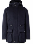 Loro Piana - Damiano Shearling-Lined Padded Storm System® Cashmere-Felt Hooded Jacket - Blue