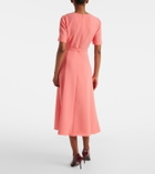 Carolina Herrera Belted crêpe midi dress
