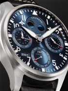 IWC Schaffhausen - Big Pilot's Automatic Perpetual Calendar 46.2mm Stainless Steel and Leather Watch, Ref. No. IW503605