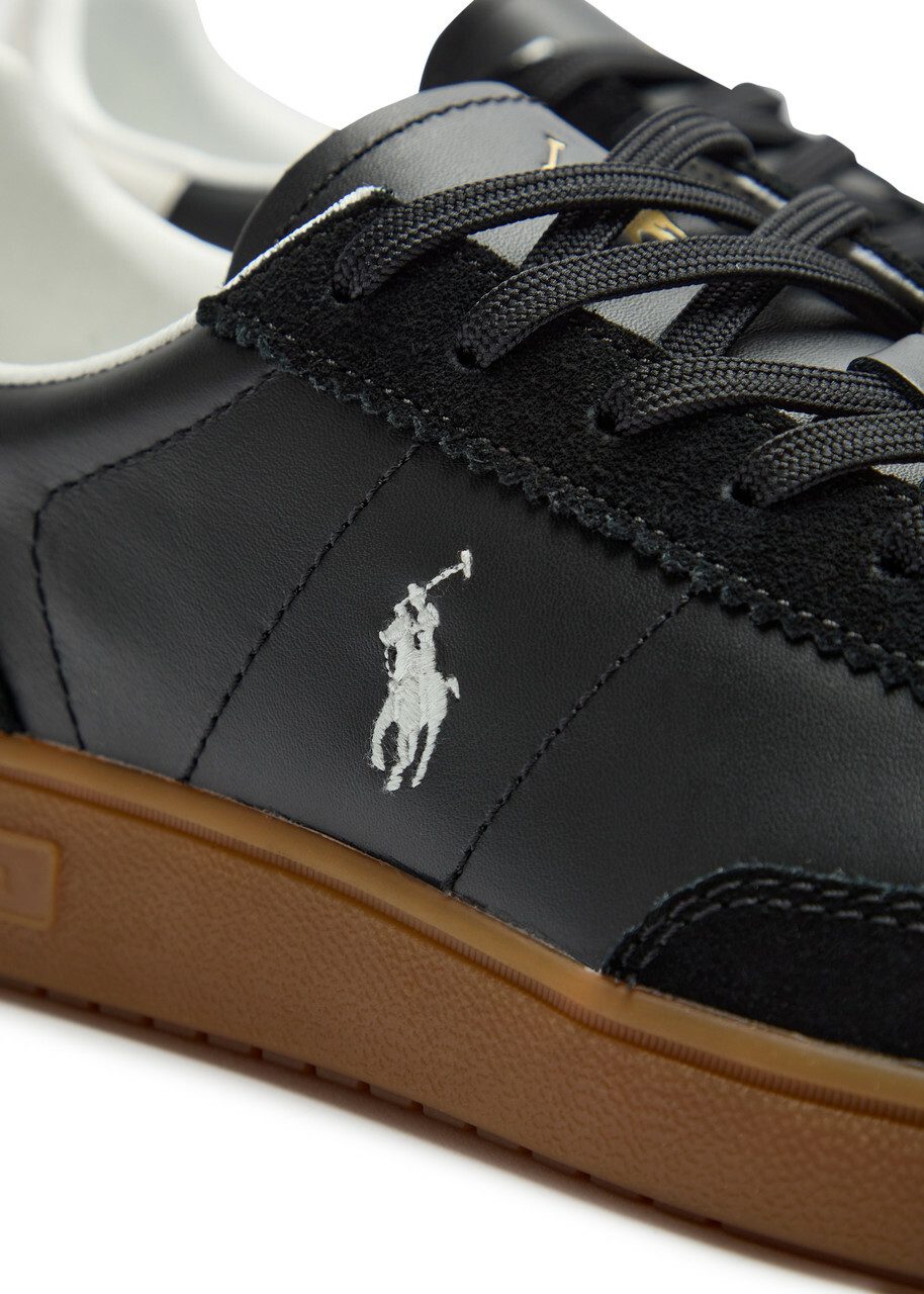 Polo Ralph Lauren Bedford Panelled Leather Sneakers Black
