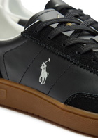 Polo Ralph Lauren Bedford Panelled Leather Sneakers Black