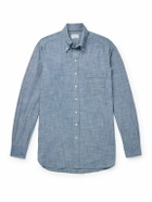 Kingsman - Button-Down Collar Cotton-Chambray Shirt - Blue