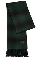 Vince Shadow Plaid Cashmere Scarf - Green - One Size