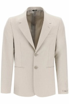 FENDI single-breasted wool blazer Beige