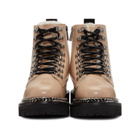 Balmain Taupe Fur Army Boots