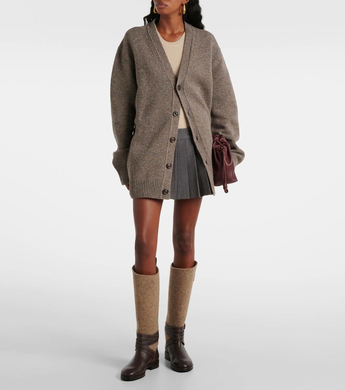 See By Chloé Anim leather-trimmed knee-high boots
