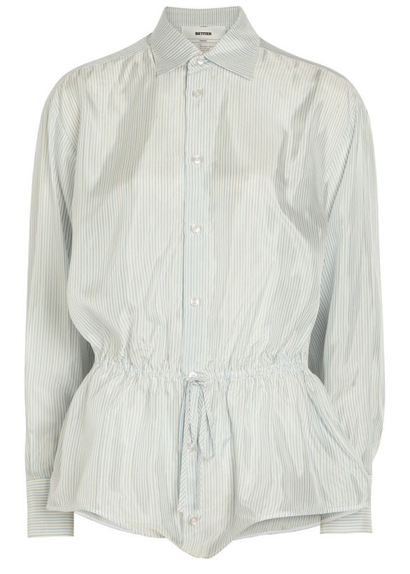 Photo: Bettter Lining Shirt Striped Satin Bodysuit Multicoloured
