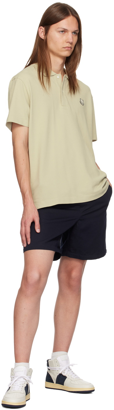 Maison Kitsuné Beige Bold Fox Head Patch Comfort Polo
