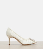 Manolo Blahnik Hangisi embellished organza pumps