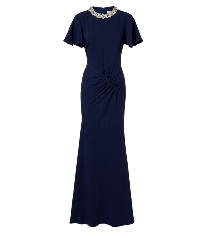 Photo: Roland Mouret Crystal-embellished gathered gown