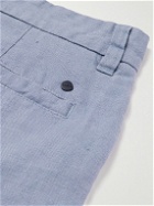 NN07 - Crown 1196 Straight-Leg Linen Shorts - Blue