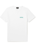 A.P.C. - Mike Logo-Print Cotton-Jersey T-Shirt - White
