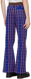 Marni Blue & Orange Check Jacquard Lounge Pants