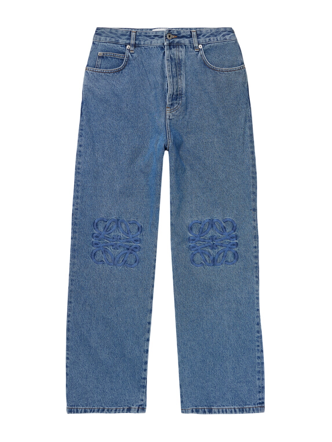 LOEWE　デニム Loewe - Wide-Leg Logo-Embroidered Jeans - Blue Loewe