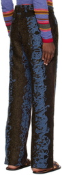 VITELLI Brown Jacquard Trousers