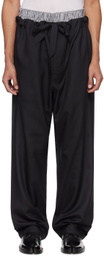 Maison Margiela Black Drawstring Trousers