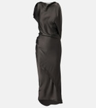 Victoria Beckham Kyra draped crêpe satin midi dress
