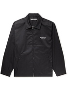 Neighborhood - Drizzler Logo-Print Twill Overshirt - Black