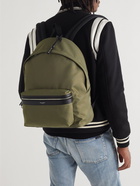 SAINT LAURENT - City Leather-Trimmed Shell Backpack