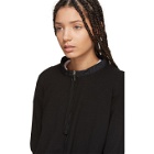 Moncler Black Hem Detail Zip-Up Sweater