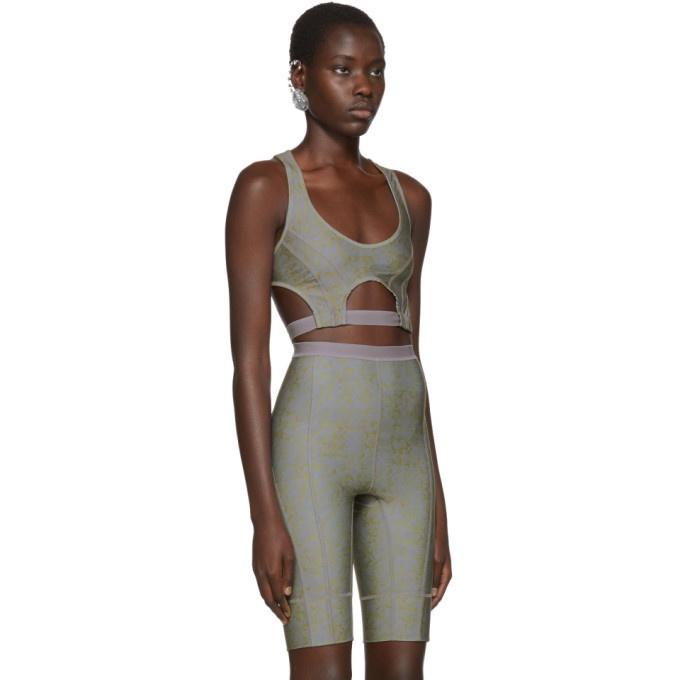 Charlotte Knowles SSENSE Exclusive Grey Vyper Sports Bra Charlotte Knowles