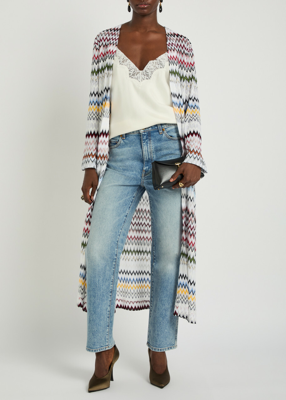 Missoni Chevron Fine-knit Shirt Cardigan Multicoloured 1