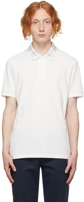 Photo: Lacoste White Logo Collar Polo