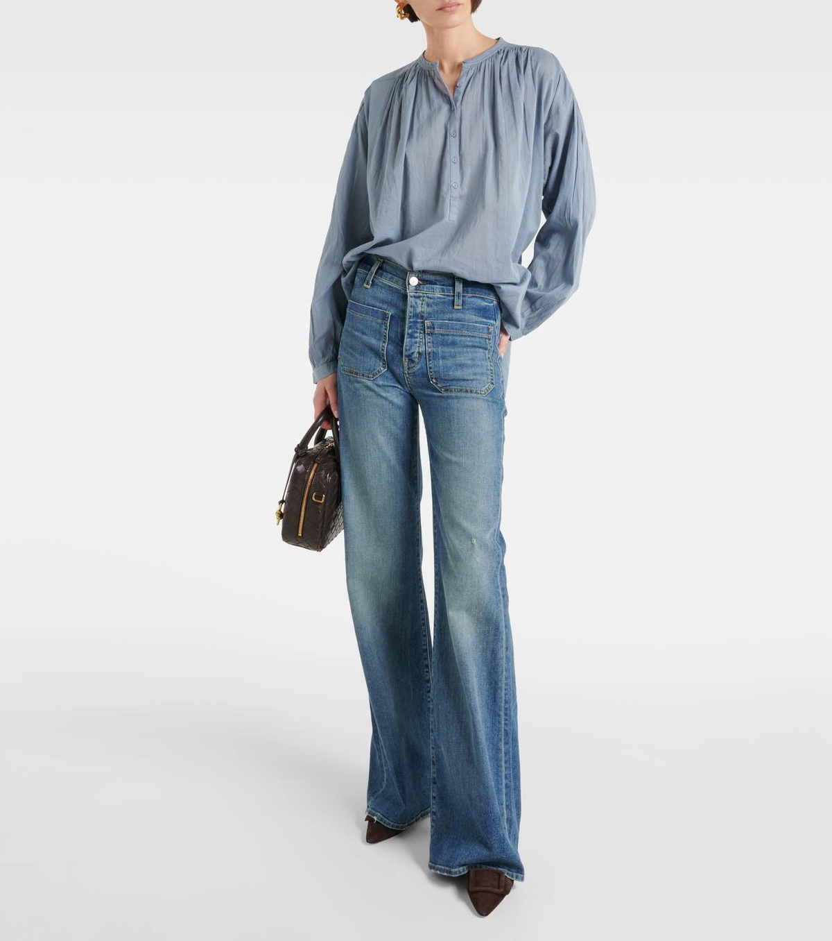 Nili Lotan Neville cotton poplin blouse