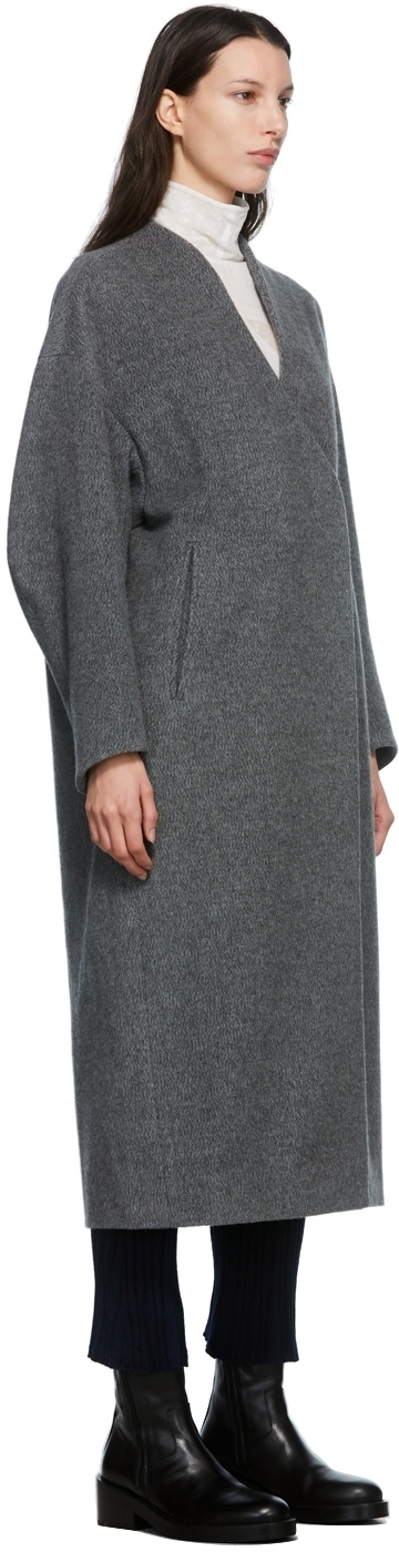 Mame Kurogouchi Mosser Wool & Cashmere Collarless Coat