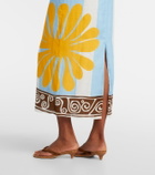 Cala de la Cruz Nara cutout striped linen midi dress