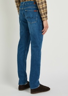 7 For All Mankind Slimmy Slim Straight-leg Jeans Mid Blu