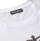 Dolce & Gabbana - Logo-Print Cotton-Jersey T-Shirt - Men - White