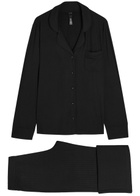 Skims Ribbed Stretch-modal Pyjama set Black