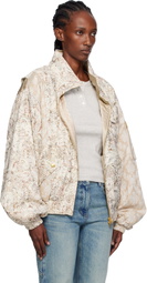 OPEN YY Beige Paisley Cargo Bomber Jacket