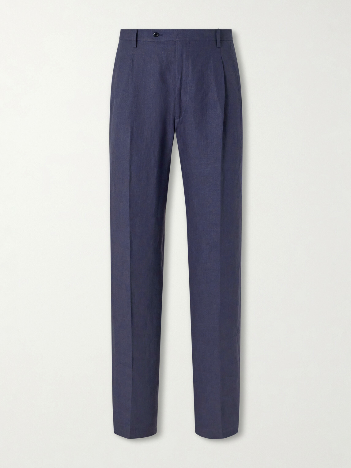 Rubinacci - Ciro Straight-Leg Linen Suit Trousers - Blue