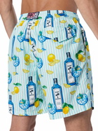 MC2 Saint Barth Man Lightweight Fabric Swim-shorts Lighting With Gin Tonic Print