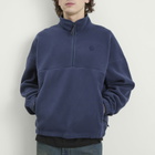 Polar Skate Co. Men's Ivan Half Zip Fleece Sweatshirt in Grey Blue