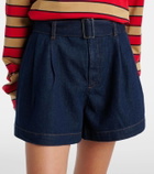 Frame The Paper Bag belted denim shorts