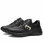 Gucci Men's Rhyton Sneakers in Black